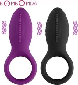 Vibrerende Cockring - silicone penis ring- G-spot stimulator -Zwart — thumbnail 1