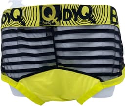 BodyQ Sexy Heren Boxershort – Geel met Net Zwart – Erotische Herenlingerie – Maat L — thumbnail 3