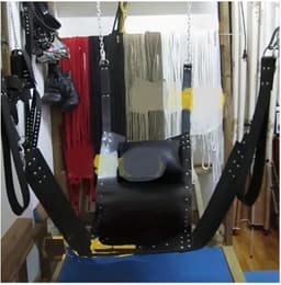 Sling de luxe, sex schommel, bdsm, dik hoogwaardig pu leer, sexmeubel, love swing. — thumbnail 2