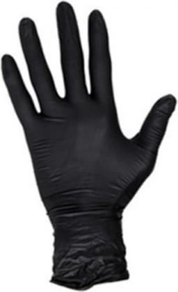 100x Wegwerp Handschoenen - Nitrile - Zwart - Powder Free - Latex free - Maat M — thumbnail 1