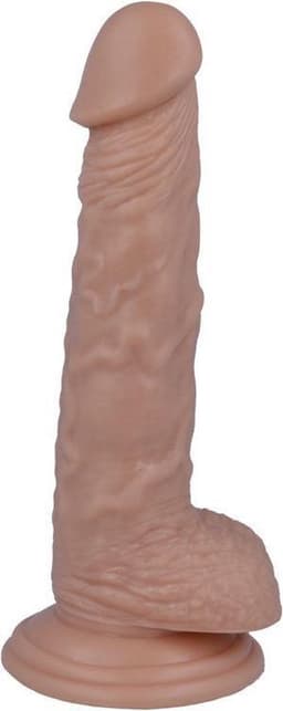 Mr. Intense - dildo - dildo vibrator - dildo vrouwen - dildo mannen - dildo anaal - dildo xxl  - beige - flexibel - 18,5cm Ø 3,2cm / sex / erotiek toys — thumbnail 1