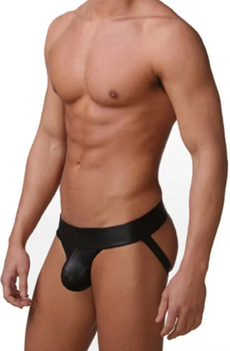 PU Lederen G-string heren - Open billen - Erotische slip - Ondergoed - BDSM — afbeelding 1