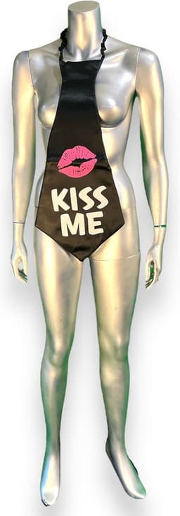 Kiss Me Stropdas XXL - Humoristisch en Gedurfd Feestaccessoire — thumbnail 2
