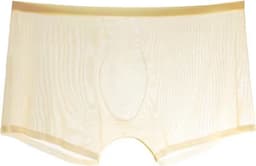 Transparante Heren Ondergoed Beige - Doorschijnend Boxershort - Mesh Onderbroek - Lingerie — thumbnail 1