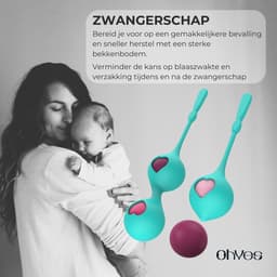 Vaginale balletjes voor vrouw - Geisha ballen - Vaginale Kegel Balls - Bekkenbodemtrainer met 6 verschillende gewichten incl. Glijmiddel — thumbnail 2