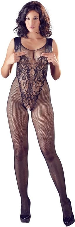 Sexy Lingerie - Catsuit met Open Kruis - Erotische Catsuit - Bodystocking - S/L — thumbnail 1