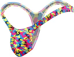 Lage Taille G-string heren - Gekleurde camouflage - One size XS tot en met L - Heren lingerie erotisch - Polyester — thumbnail 4
