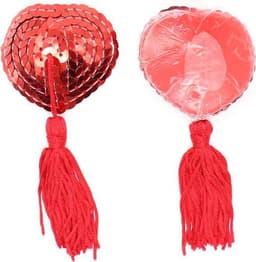 Pinch Tepelklemmen - Burlesque Shining Heart Red - Tepelkwastjes - Hart - Rood — thumbnail 4