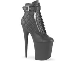 Pleaser - FLAMINGO-800-05 Plateau Laarzen - Paaldans schoenen - 36 Shoes - Zwart
