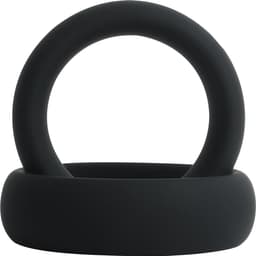 Banoch | Cockring set donut trio | zwart siliconen | Ø 40/45/50 mm — thumbnail 5