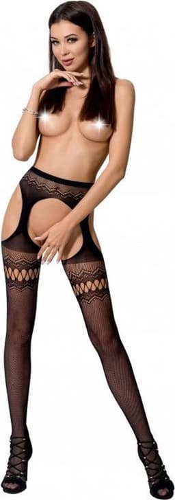 Zwarte Panty met open heupen – Open kruis — thumbnail 1