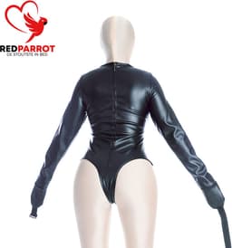 Lederen dwangbuis bodysuit - Dames - BDSM - Jumpsuit - One size — thumbnail 3