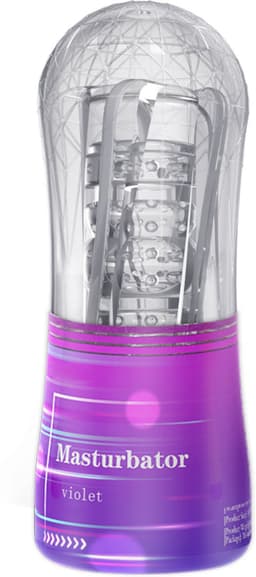 Cup Masturbator - Paars/Transparant — thumbnail 1