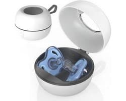 Speen Reiniger - Reis Accessoire - Hygiëne Onderweg - UV Reiniging - 11 x 11 x 8.3 cm - Wit
