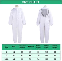 Dailygoods- Bijenpak Professioneel - Imkerkostuum - Geventileerde Sluierkap - Handschoenen - Volledig Lichaam - Polyester Katoen - Imkerpak — thumbnail 2