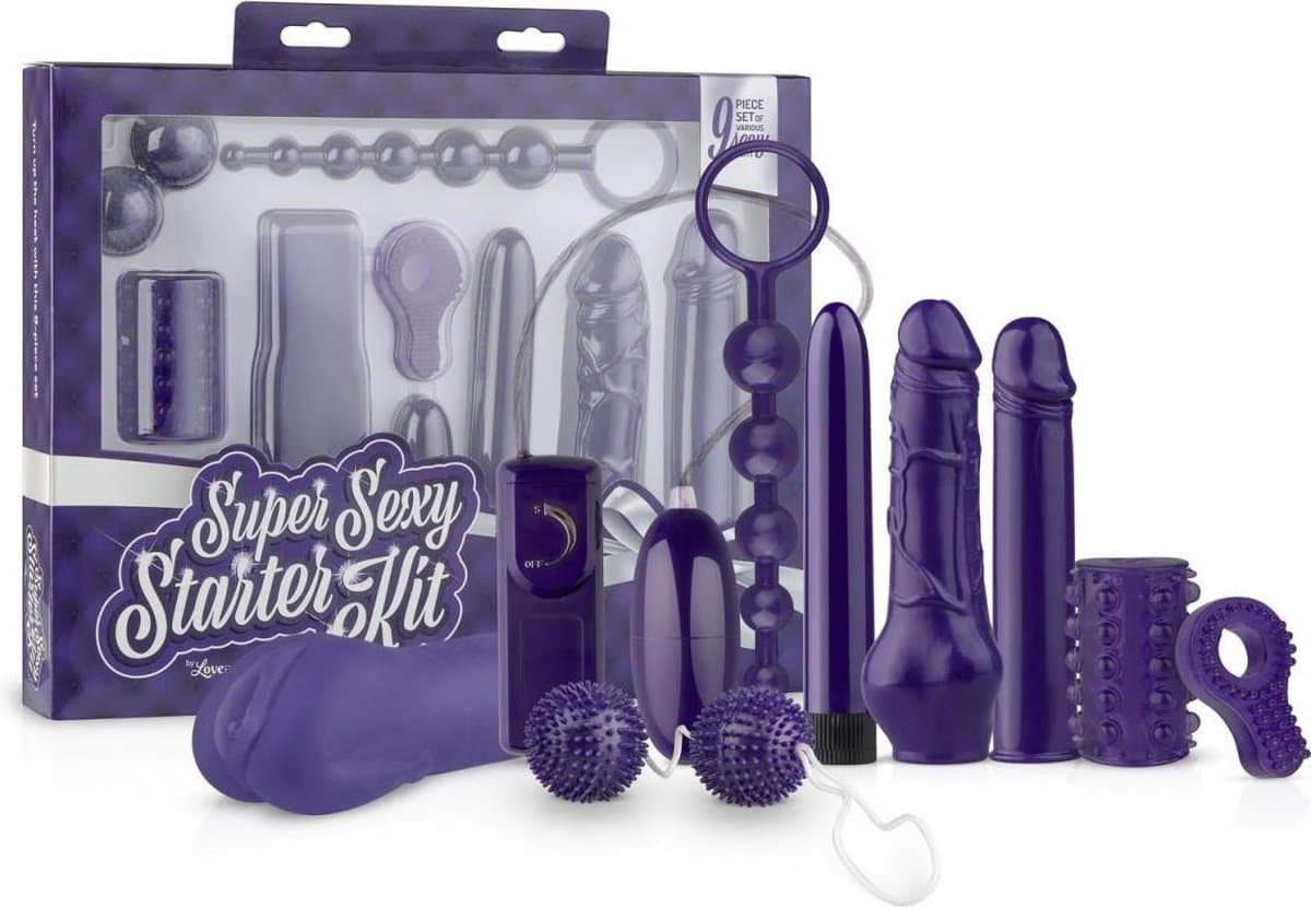 Loveboxxx - Super Sexy Starter Kit - Erotische Geschenkset met 9 Sex Toys - Sex Toys voor Koppels - Geschenkset Vrouwen en Mannen - Cadeau Vrouw en Man - Giftset Vrouw en Man - Erotisch - Paars — afbeelding 1
