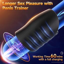 Daity Masturbator Mannen Vibrator – APP Gestuurde Penistrainer – Eikel Stimulator – Vibrerende Stroker – Oplaadbaar Seksspeeltje voor Mannen - Zwart — thumbnail 5