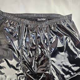 BamBella ® - Boxer short Maat L/XL Datex Zwart (Latex en stof SM kleding BDSM erotische heren kleding ondergoed lingerie onderbroek zwart — thumbnail 2