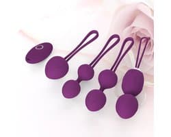 House of Delight Happy Woman Kegelset – 4 Kegels + Vibrerende Kegel met Afstandsbediening – Silicone
