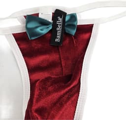 BamBella ® - string bongage - maat Onesize S M L XL XXL - Sexy slip erotische onderbroek valentijnsdag kerst rood groen doorzichtig rollenspel kleding voor mannen — thumbnail 2