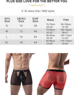 Sexy Kunstleren Boxershorts voor Heren - Wetlook en Transparante Slip met Open Kruis — thumbnail 3
