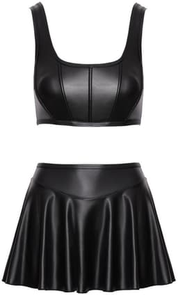 Cottelli Collection – Top and Skirt – Zwart — thumbnail 5