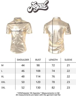 Herenshirt met Glanzende Metallic Print voor Feest en Nachtclub — thumbnail 5