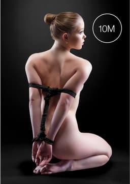 Ouch! Japanse Bondage Touw voor Stoute Spellen - 10m - Zwart — thumbnail 3