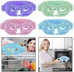 IJs Gezicht- en Oogmasker – Gel Kralen Koelmasker – Herbruikbaar Spa Wrap – Blauw – Tegen Wallen en Vermoeide Ogen – Koud Gezichtsmasker – Ontspannende Huidverzorging – Voor Vrouwen en Mannen — thumbnail 3