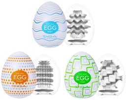 Tenga Variety Pack No. 1 - 3 Egg Masturbators - 3 Structuren - 3 Sensaties — thumbnail 3