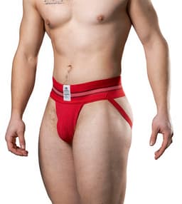 MM Sports The Original No. 10 Swimmer/Jogger Jockstrap 3 inch Red - MAAT S - Heren Ondergoed - Jockstrap voor Man - Mannen Jock — thumbnail 5