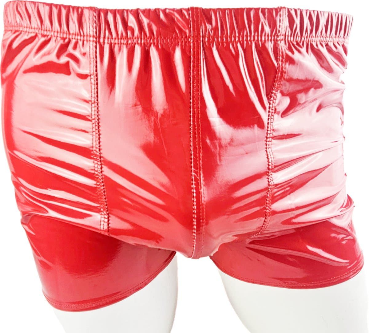 BamBella ® - Boxer short Maat L/XL Datex Rood (Latex en stof SM kleding BDSM erotische heren kleding ondergoed lingerie onderbroek zwart — afbeelding 1