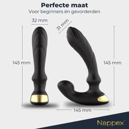 Prostaat Vibrator Mannen - Nappex™ Tambo Prostaat Stimulator - [ Incl. Krachtige Prostaat Thruster ] Vibrerende Buttplug - Anaal Vibrator - Dildo - Erotiek - Anale Speeltjes - Kamasutra - Sex Toys voor Mannen & Koppels - Zwart — thumbnail 4