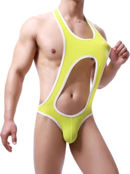 Heren Ronde Hals Ademende Jockstrap Bodysuit Strakke Turnpakje Jumpsuit — thumbnail 4