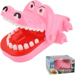 Krokodillenspel - Tandjes spel - Kinderfeestje - Zenuwslopend plezier - 145 cm - Roze — thumbnail 1