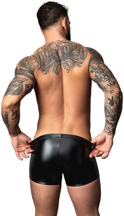 Male Power Sexy Wetlook Pouch Short - Zwart - Maat L — thumbnail 2