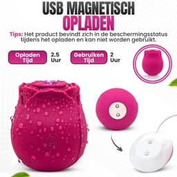 Lovemytoy® Roos Vibrator – Clitoris Zuiger met 10 Standen – Bloem Vibrator voor Vrouwen – Waterdicht & Oplaadbaar Sex Toy — thumbnail 4