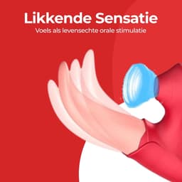 Tong Vibrator Met Satisfyer - Likkende Tong Vibrator - Bef Vibrator - Dildo Vibrator - Clitoris Stimulator - 10 Likstanden & 10 Zuigstanden - Siliconen - Incl. E-book — thumbnail 3