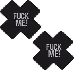 Nipple Sticker Fuck Me - Tepel Plakker - Zwart - Tepelsticker - Tepelstickers | Multipack Tepelplakkers | Tepel cover | Nipple covers | Tepelbedekkers — thumbnail 2