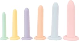 6 Delige Dildo Training Set in Pastel Kleuren - 6 Oplopende Maten Dildo's voor Anale of Vaginale Training - Dildo's met Sterke Zuignap - Siliconen Dildo's - Compatibel met Strap-on - Dildo Trainings Set — thumbnail 3