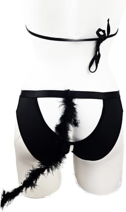 BamBella ® Sexy Cosplay Rollenspel kleding - Onesize - outfit dames Sex kitten kat pak Zwart — thumbnail 2