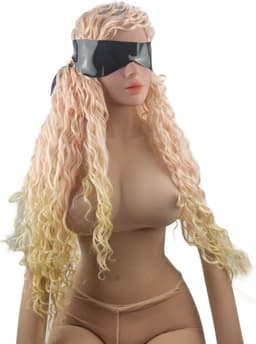 BNDGx® - Oog masker BDSM - Erotiek bondage Blinddoek sex speeltje voor koppels - Zwart - Mix van LATEX en polyester — thumbnail 2