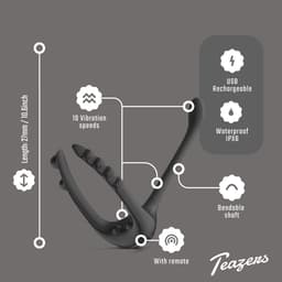 Teazers - Driedubbele Prostaat Vibrator met Afstandsbediening - Buttplugs - Buttplug Vibrator - Anal Plug - Sex Toys voor Mannen - Seksspeeltjes - Dildo Mannen Anaal - Vibrators voor Mannen - Cockring - Cockringen - Zwart — thumbnail 5