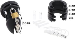 Hidden Desire - Extreme Chastity Cock Cage Silicone Size S Black — thumbnail 2