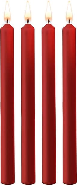 Ouch! Teasing Wax Candles - Waxkaarsen Paraffine - Lage Temperatuur - 4 Stuks - Rood — thumbnail 1