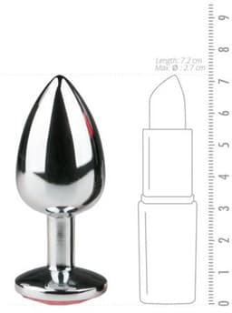 Metalen buttplug Zilver/Roze - S — thumbnail 5