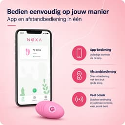 NØXA Play - Vibrerend Ei - App - Afstandsbediening - G-spot & Clitoris Vibrator - Vibrators voor Vrouwen - Remote Vibrator Tril Ei - Seksspeeltjes voor Koppels - Vibrerend Ei met App - 2 in 1 - Felroze — thumbnail 5