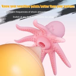 OLOEY 2 Elektrische octopus-borstmassagers en tepelvibrators met 10 vibratiestanden en zuigfunctie – Elektrische stimulator voor borsten-clitoris en tepels (likfunctie) – Seksspeeltje voor vrouwen — thumbnail 4