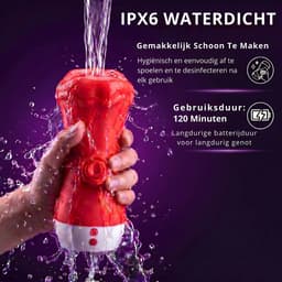 SF Toys Deep Throat Masturbator Man – 13 cm Diepe Kamer – 9 Tongbewegingen – 9 Vibratiestanden – USB Oplaadbaar – IPX6 Waterdicht — thumbnail 4