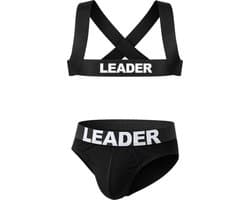 LEADER Essentials Multipack 1x Brief + 1x Harness Black - MAAT M - Erotisch Heren Ondergoed - Slip voor Man - Sexy mannen Slip
